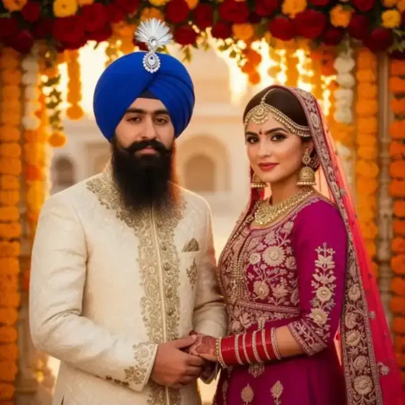 Jaspreet & Inderbir, Punjabi Sikh wedding couple
