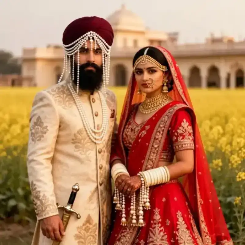 Manpreet & Harnoor, Punjabi Sikh wedding couple