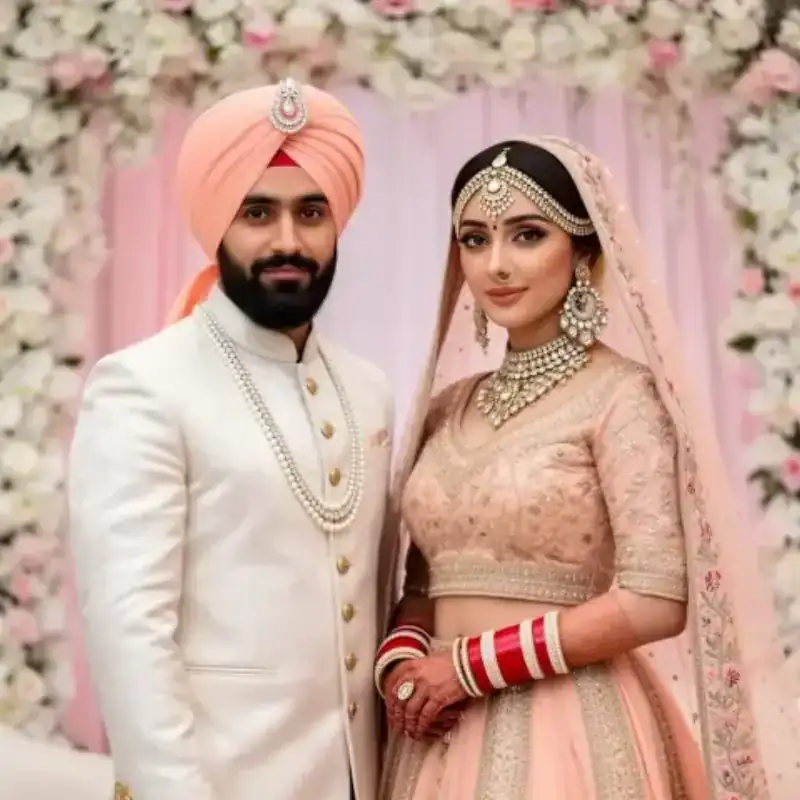 Ravneet & Tanvir, Punjabi Sikh wedding couple