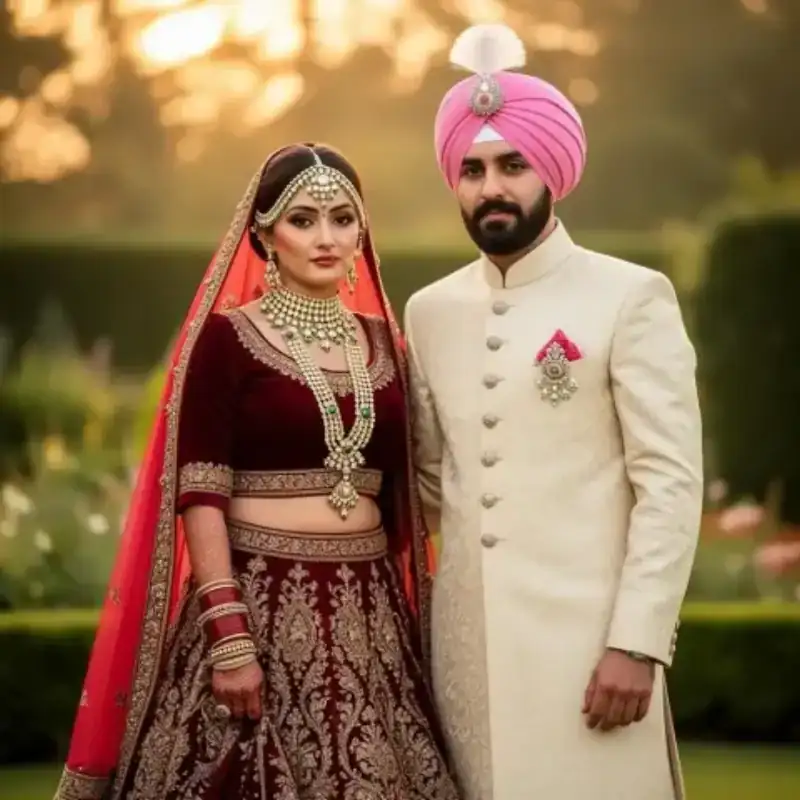 Gurleen & Avneet, Punjabi Sikh wedding couple
